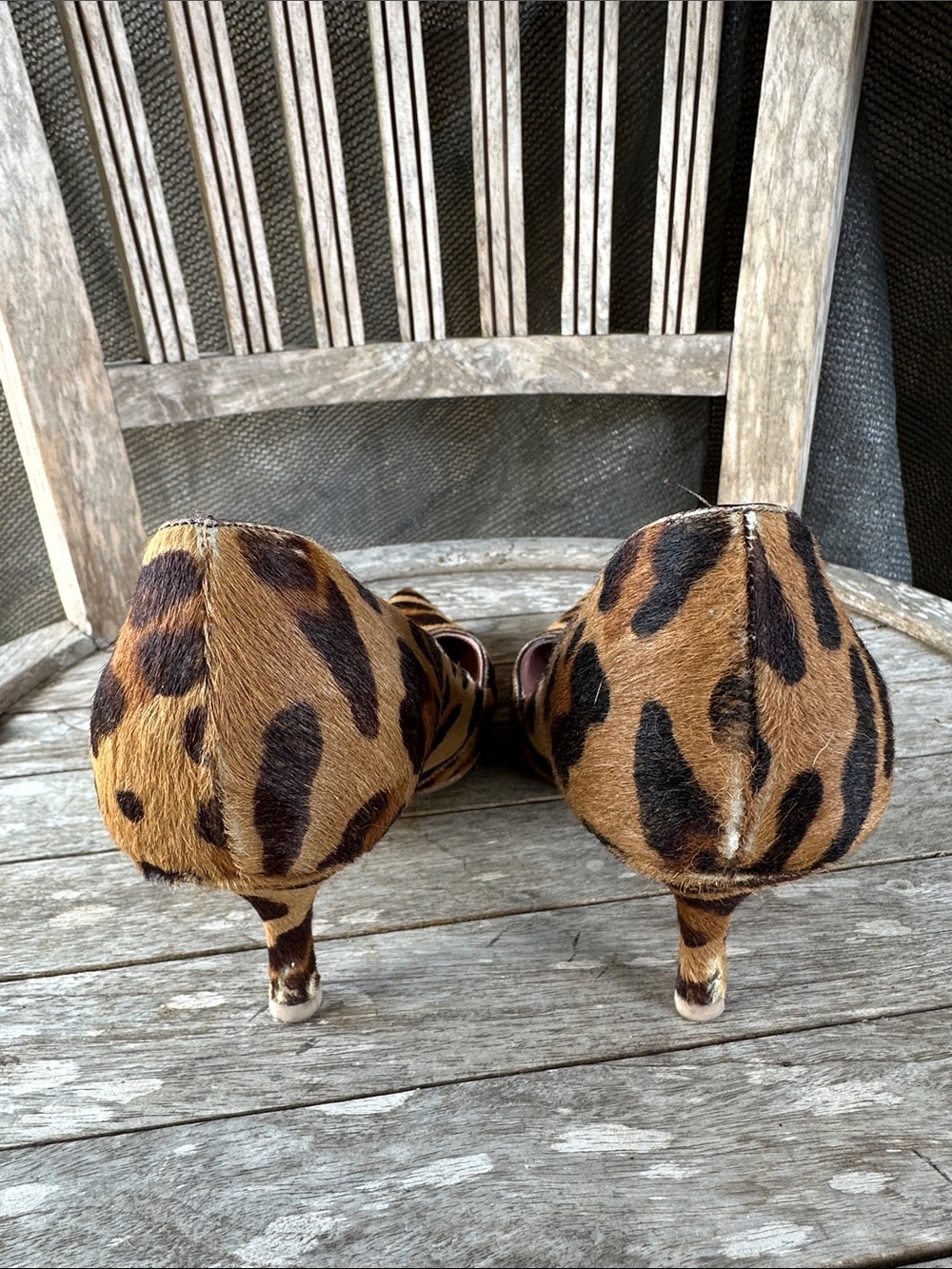 Azzedine Alaia Leopard-Pony hair Pointed-Toe Heels - Brown & Black 39 - Picture 5 of 15
